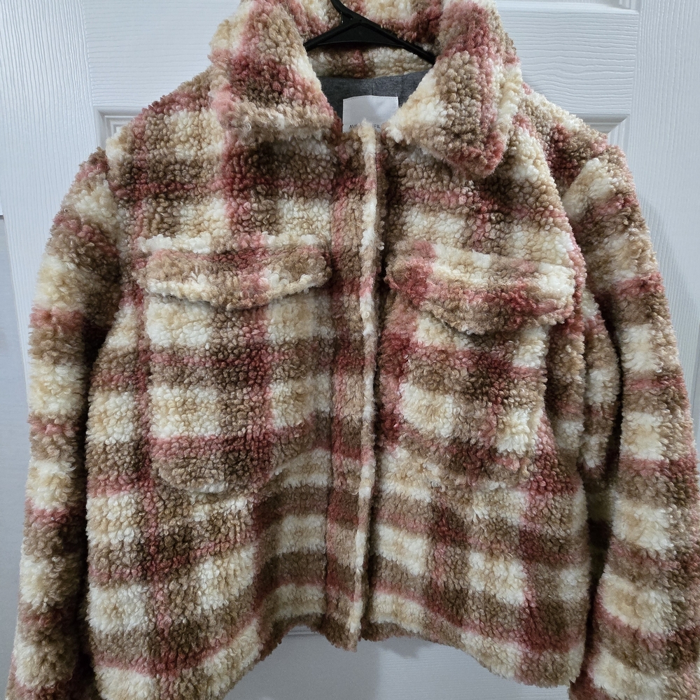 Pink and Cream Teddy Coat
